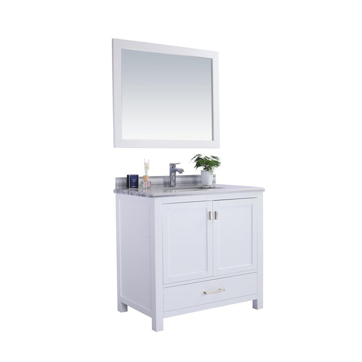 Laviva Wilson 36" White Bathroom Vanity#top-options_white-stripes-marble-top