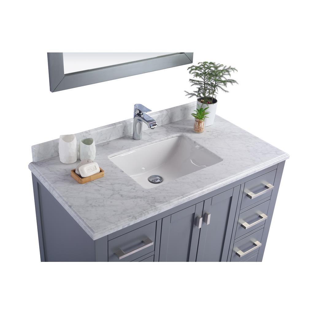 Laviva Wilson 42" Grey Bathroom Vanity#top-options_white-carrara-marble-top