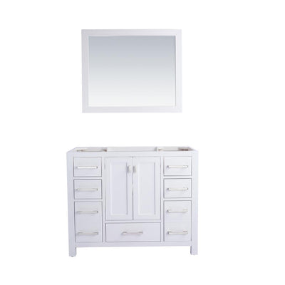 Laviva Wilson 42" White Bathroom Vanity Cabinet Only, No Top#top-options_cabinet-only-no-top