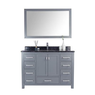 Laviva Wilson 48" Grey Bathroom Vanity Black Wood Marble Top#top-options_black-wood-marble-top