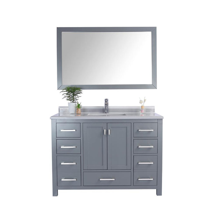 Laviva Wilson 48" Grey Bathroom Vanity#top-options_white-stripes-marble-top