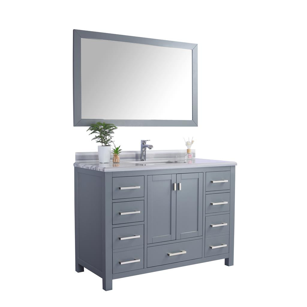 Laviva Wilson 48" Grey Bathroom Vanity#top-options_white-stripes-marble-top