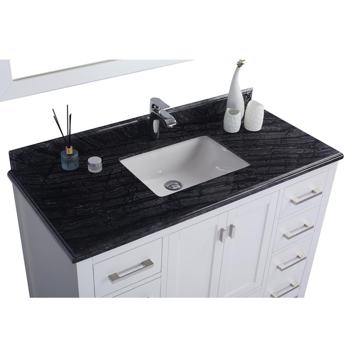 Laviva Wilson 48" White Bathroom Vanity#top-options_black-wood-marble-top