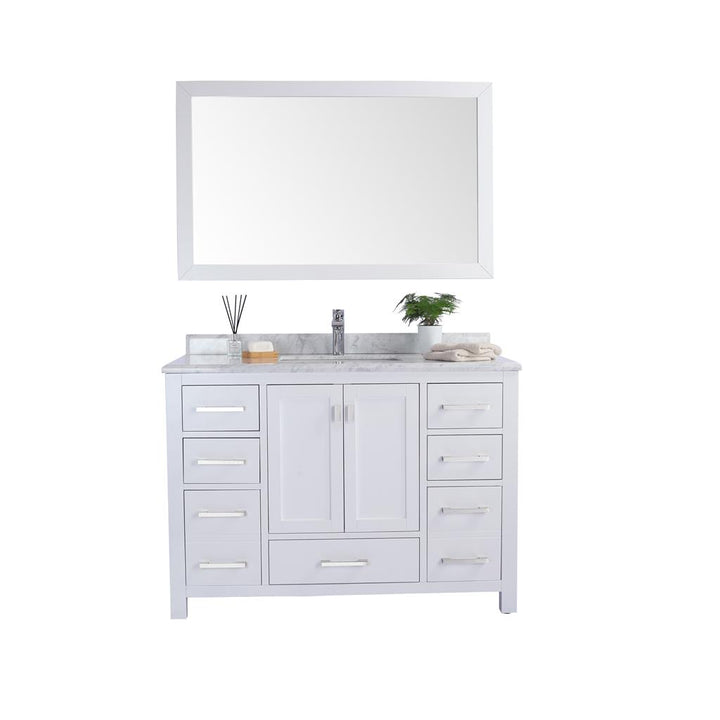 Laviva Wilson 48" White Bathroom Vanity#top-options_white-carrara-marble-top