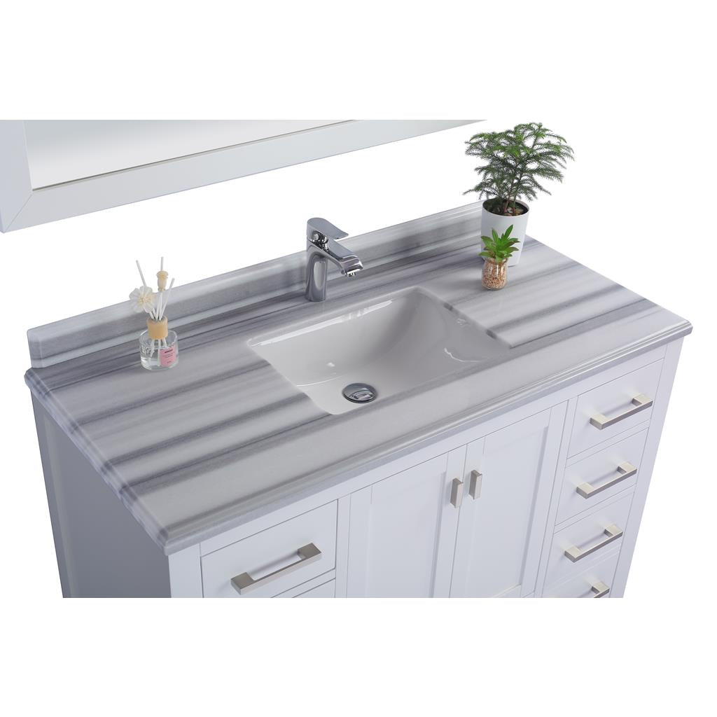 Laviva Wilson 48" White Bathroom Vanity#top-options_white-stripes-marble-top