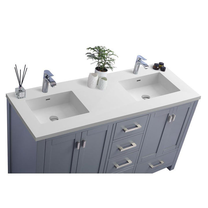 Laviva Wilson 60" Grey Double Sink Bathroom Vanity#top-options_matte-white-viva-stone-solid-surface-top