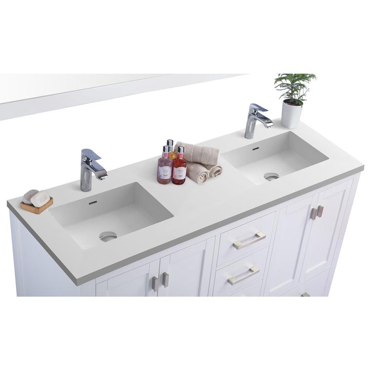 Laviva Wilson 60" White Double Sink Bathroom Vanity#top-options_matte-white-viva-stone-solid-surface-top