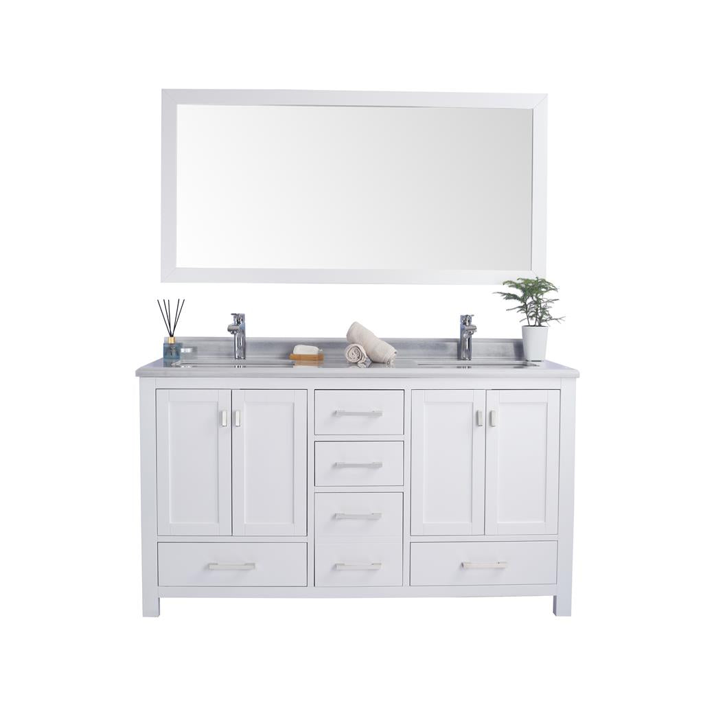 Laviva Wilson 60" White Double Sink Bathroom Vanity#top-options_white-stripes-marble-top