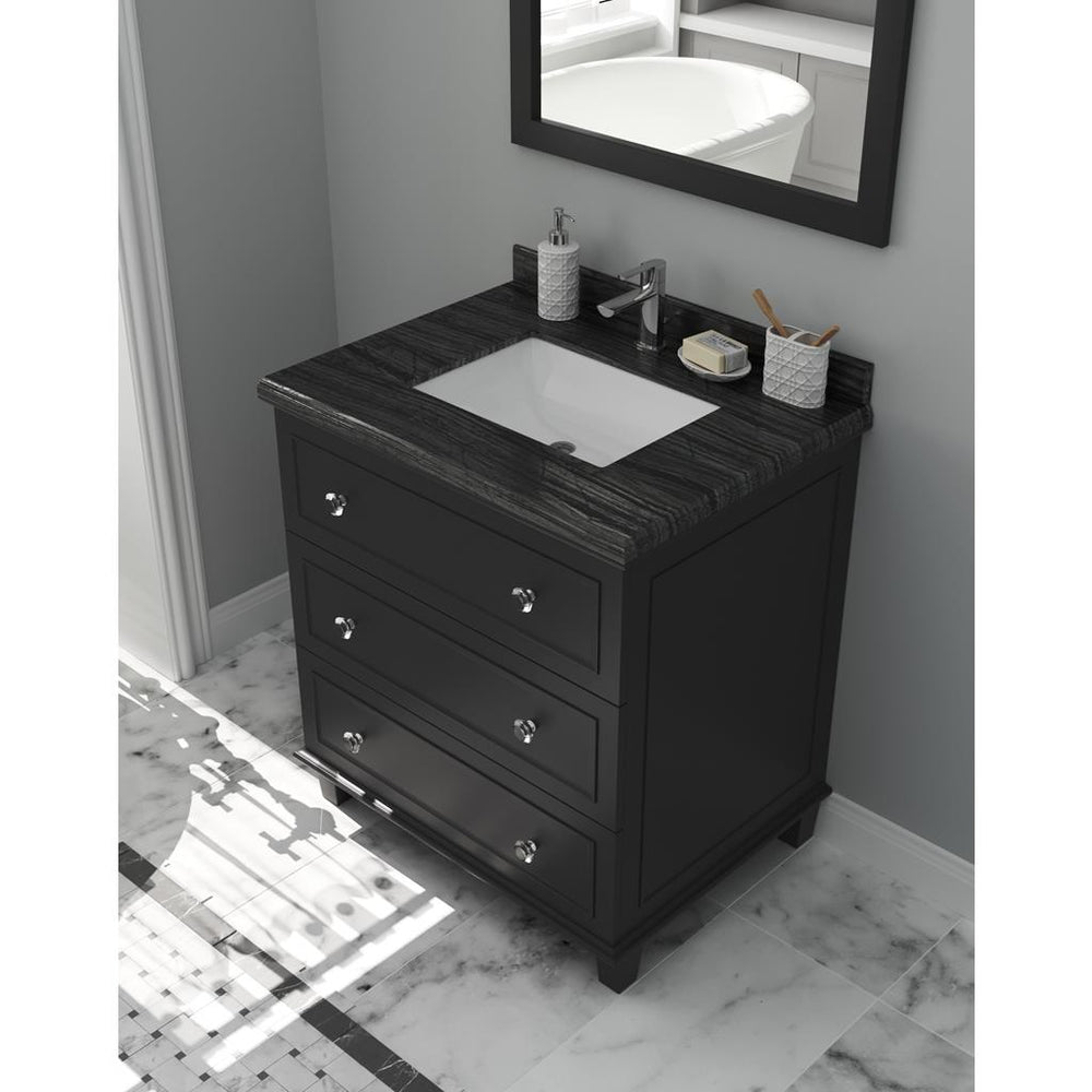 Laviva Luna 30" Espresso Bathroom Vanity#top-options_black-wood-marble-top