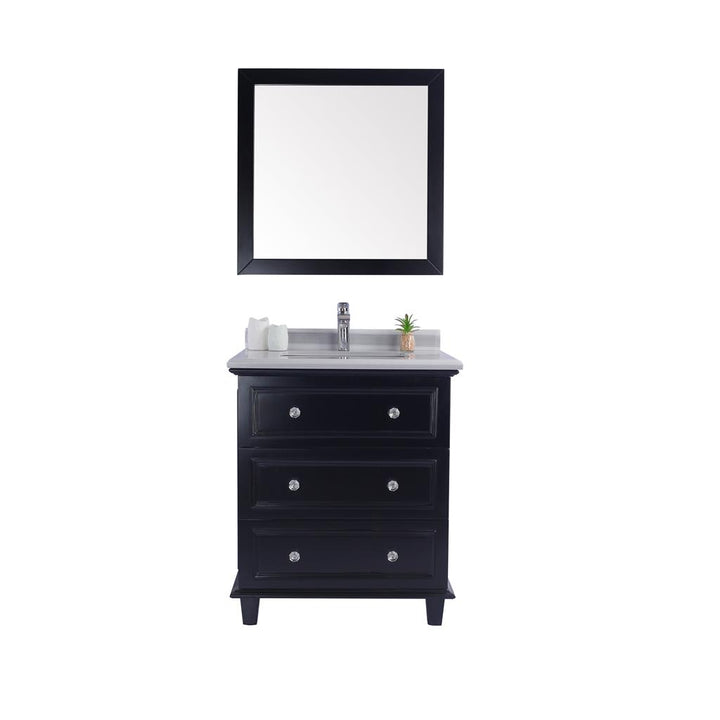Laviva Luna 30" Espresso Bathroom Vanity#top-options_white-stripes-marble-top