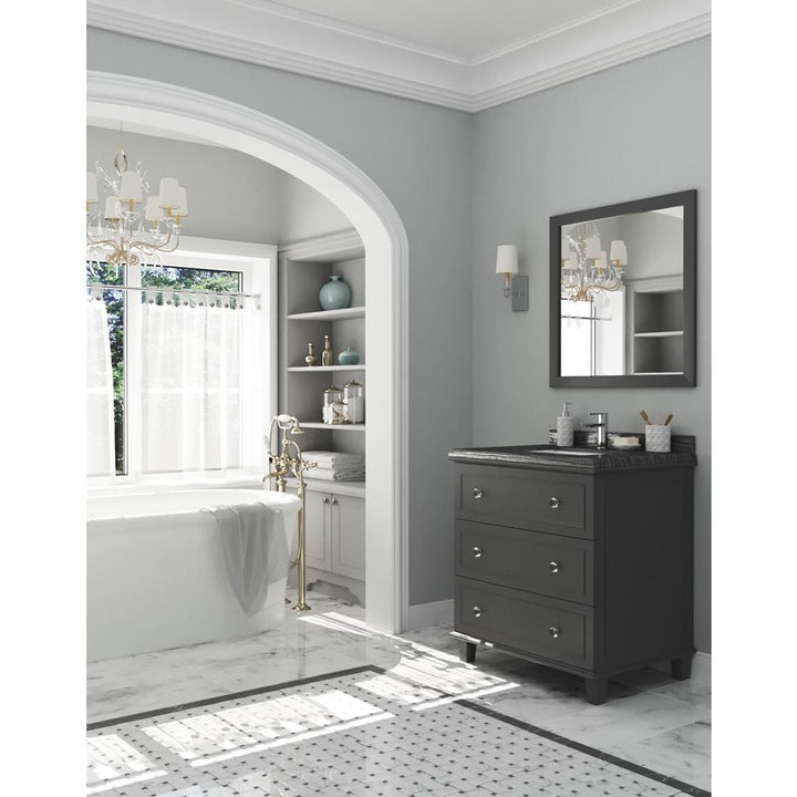 Laviva Luna 30" Maple Grey Bathroom Vanity#top-options_black-wood-marble-top