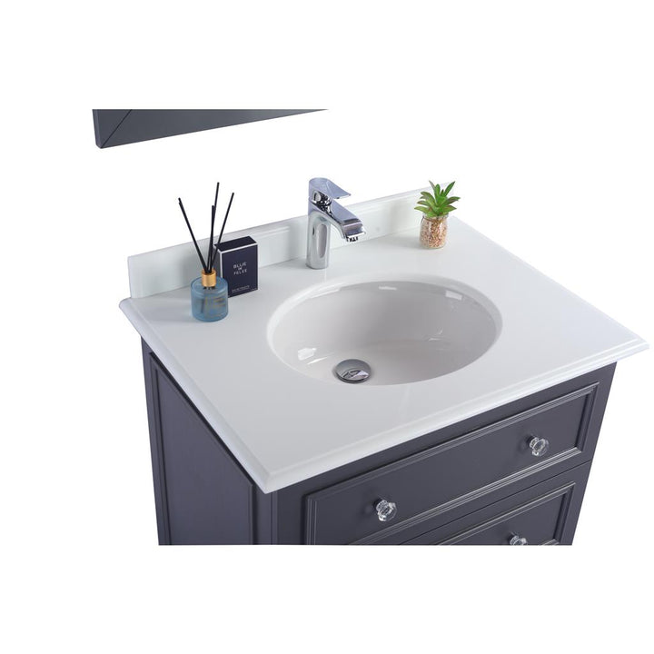 Laviva Luna 30" Maple Grey Bathroom Vanity#top-options_pure-white-phoenix-stone-top