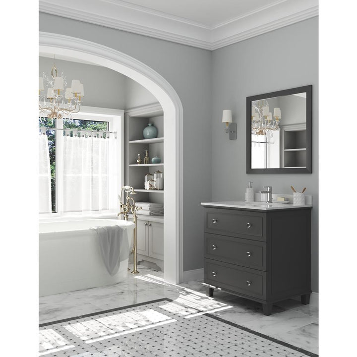 Laviva Luna 30" Maple Grey Bathroom Vanity#top-options_white-quartz-top