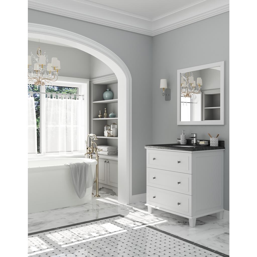 Laviva Luna 30" White Bathroom Vanity#top-options_black-wood-marble-top