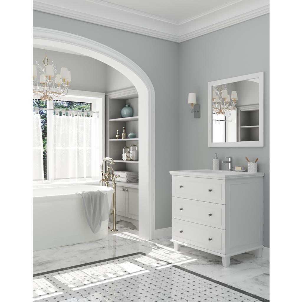 Laviva Luna 30" White Bathroom Vanity#top-options_matte-white-viva-stone-solid-surface-top