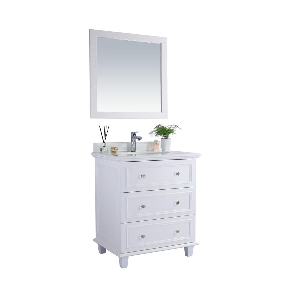 Laviva Luna 30" White Bathroom Vanity#top-options_pure-white-phoenix-stone-top