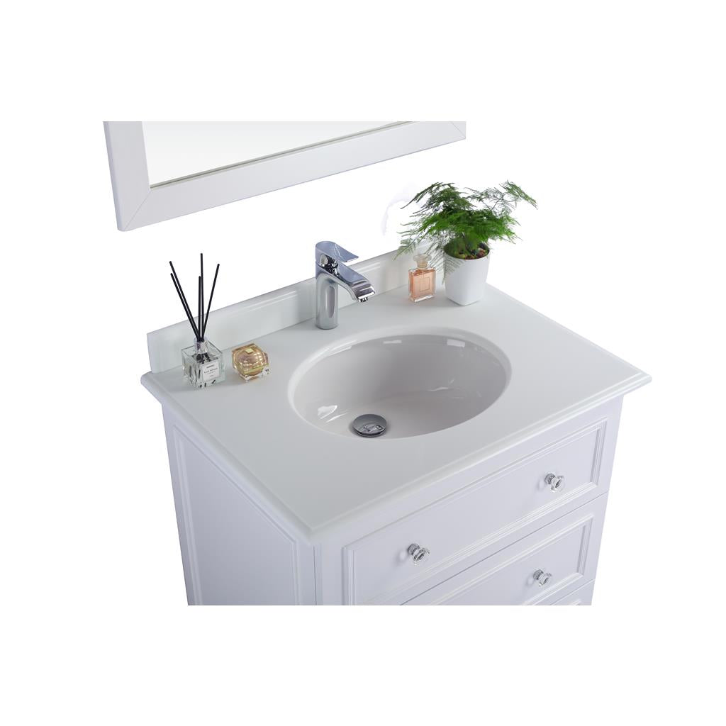 Laviva Luna 30" White Bathroom Vanity#top-options_pure-white-phoenix-stone-top