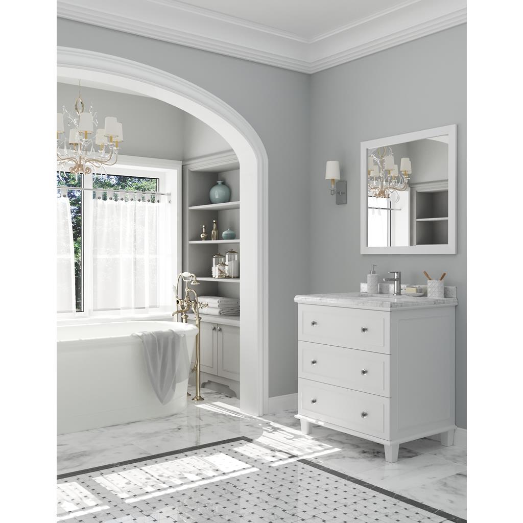 Laviva Luna 30" White Bathroom Vanity#top-options_white-carrara-marble-top