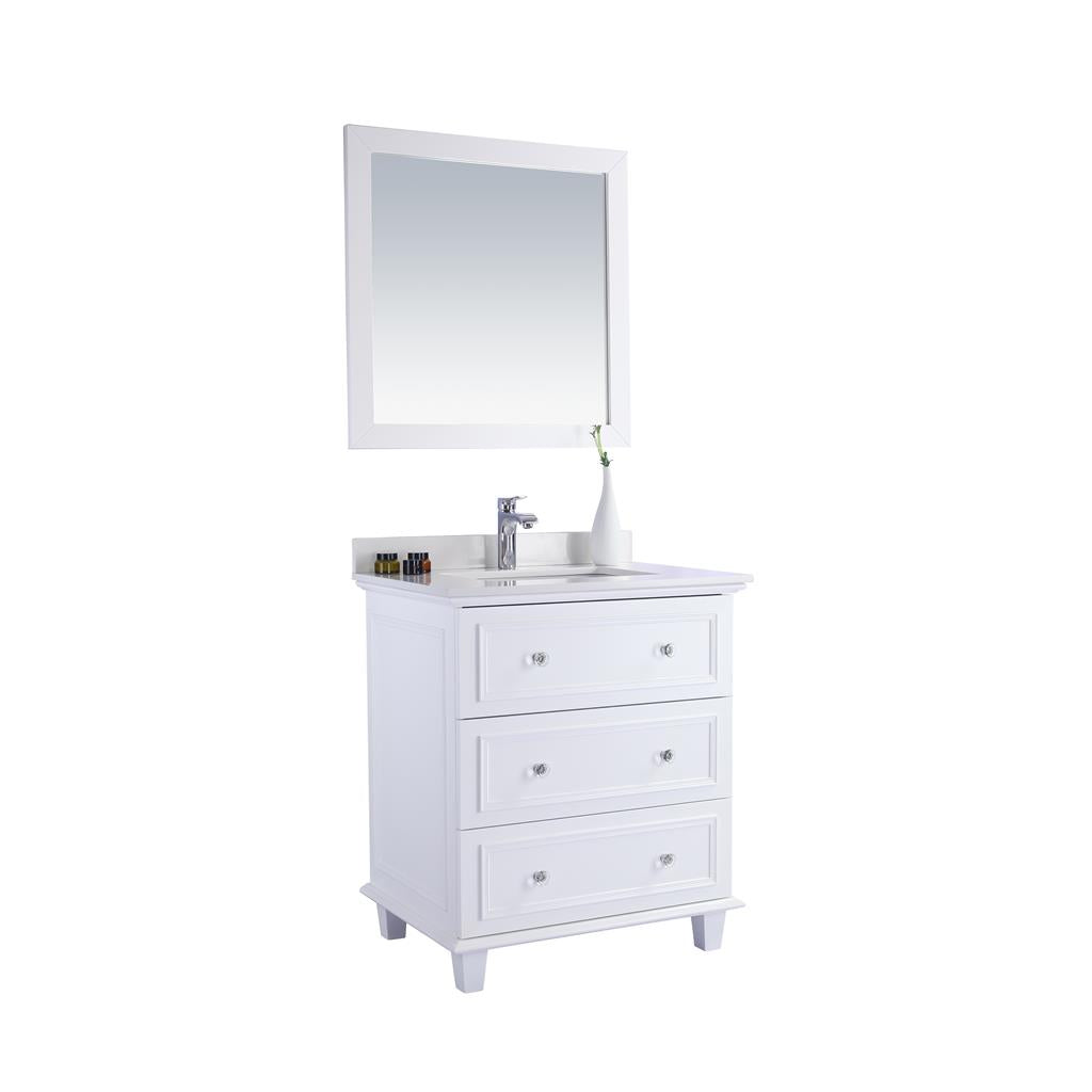 Laviva Luna 30" White Bathroom Vanity#top-options_white-quartz-top