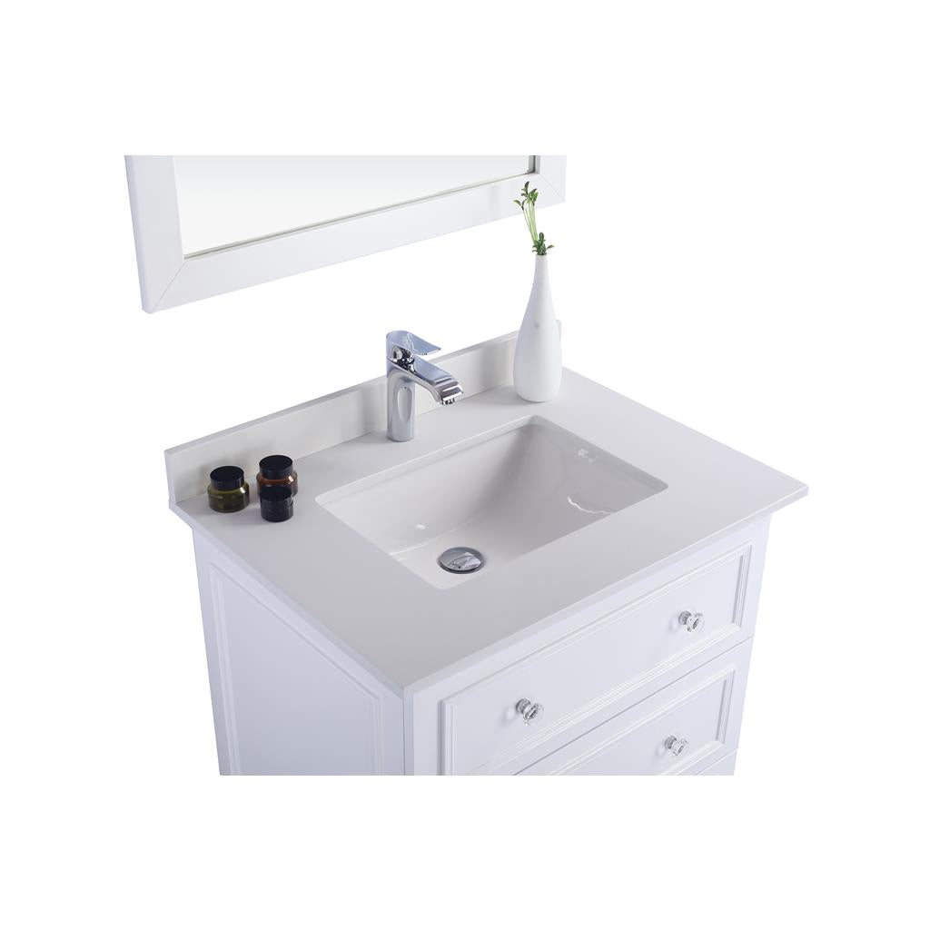 Laviva Luna 30" White Bathroom Vanity#top-options_white-quartz-top