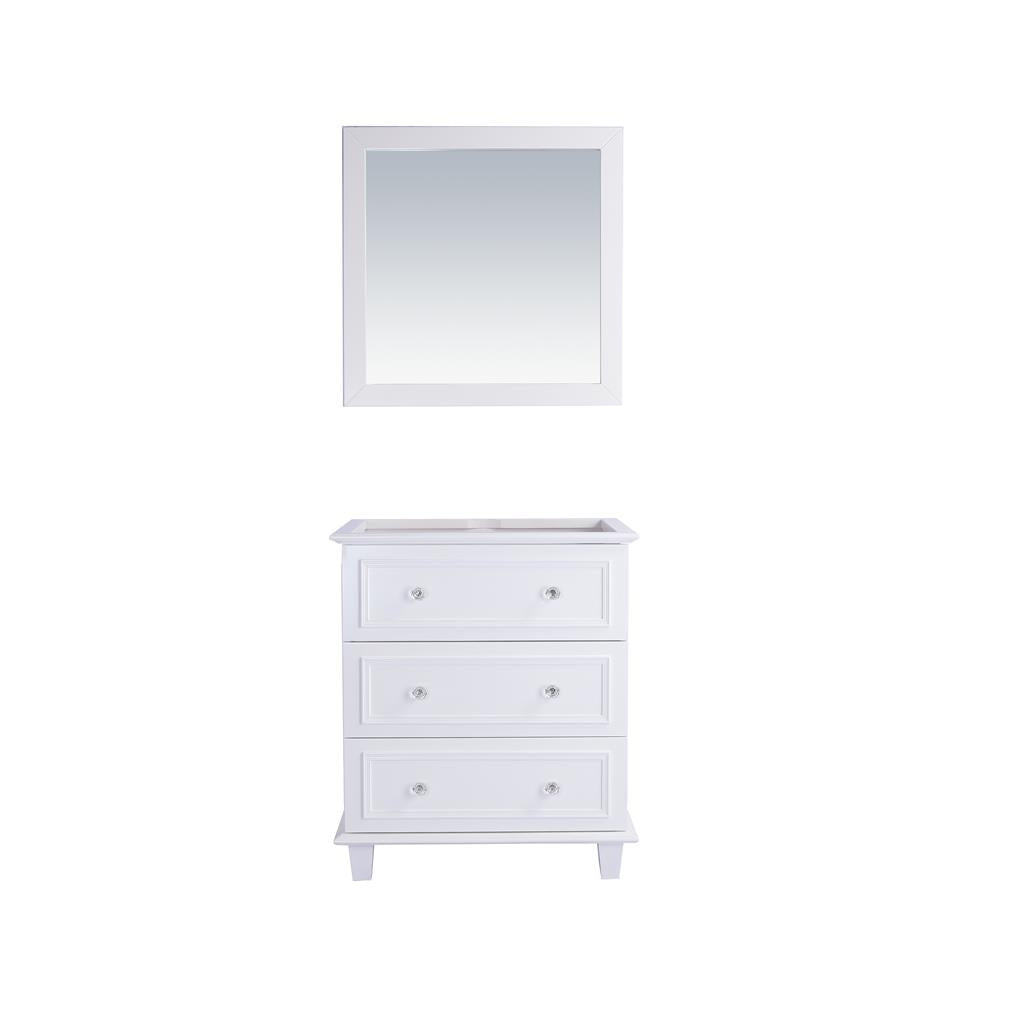 Laviva Luna 30" White Bathroom Vanity Cabinet Only, No Top#top-options_cabinet-only-no-top