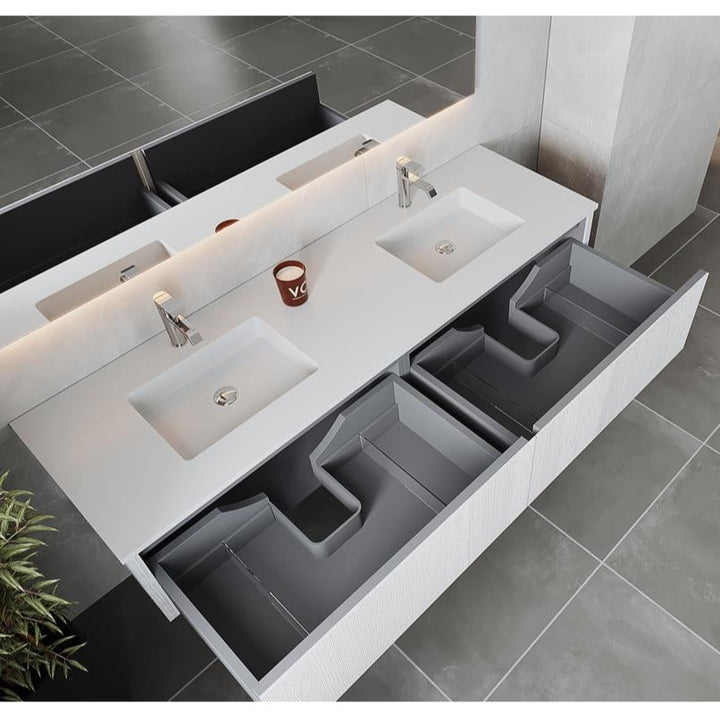 Legno 72" Alabaster White Double Sink Vanity