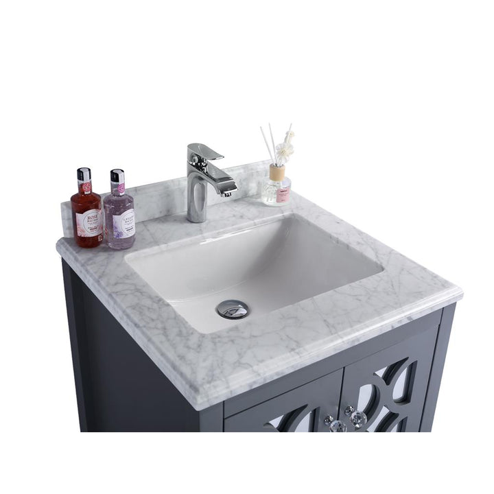 Laviva Mediterraneo 24" Grey Bathroom Vanity#top-options_white-carrara-marble-top