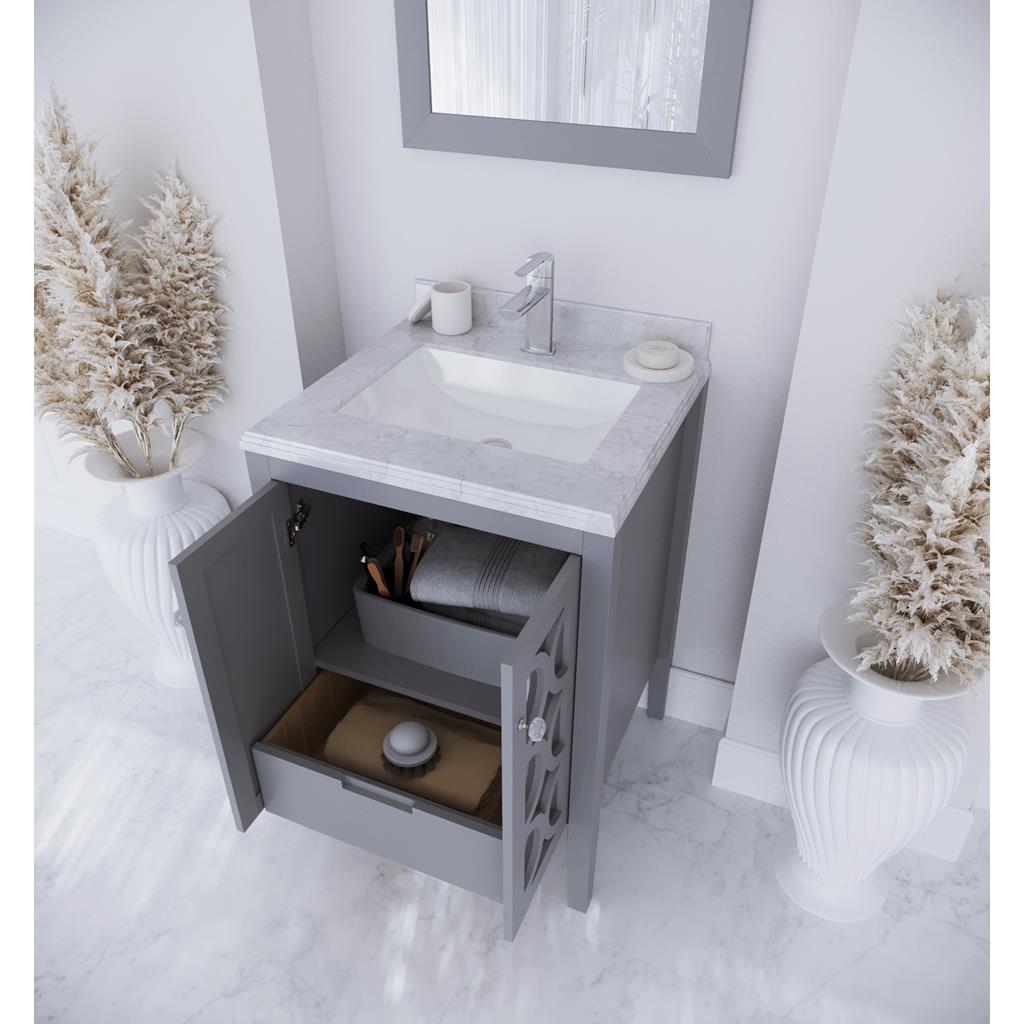 Laviva Mediterraneo 24" Grey Bathroom Vanity#top-options_white-carrara-marble-top