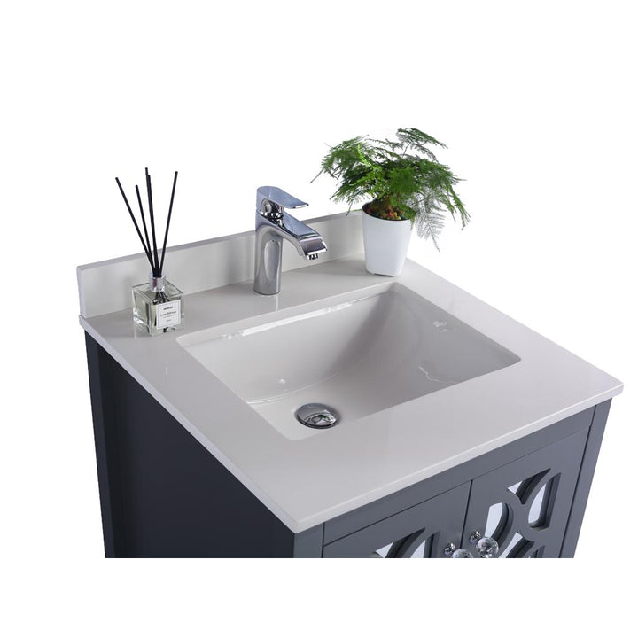 Laviva Mediterraneo 24" Grey Bathroom Vanity#top-options_white-quartz-top