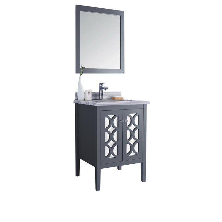 Laviva Mediterraneo 24" Grey Bathroom Vanity#top-options_white-stripes-marble-top