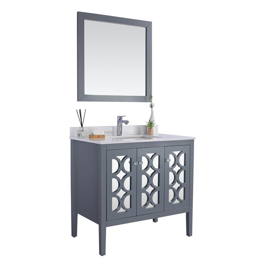 Laviva Mediterraneo 36" Grey Bathroom Vanity#top-options_white-quartz-top