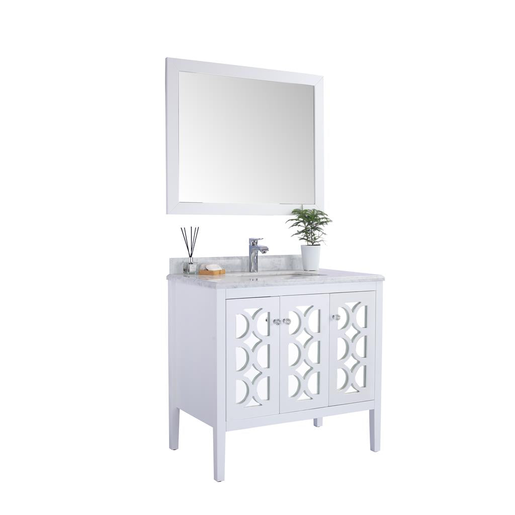 Laviva Mediterraneo 36" White Bathroom Vanity#top-options_white-carrara-marble-top