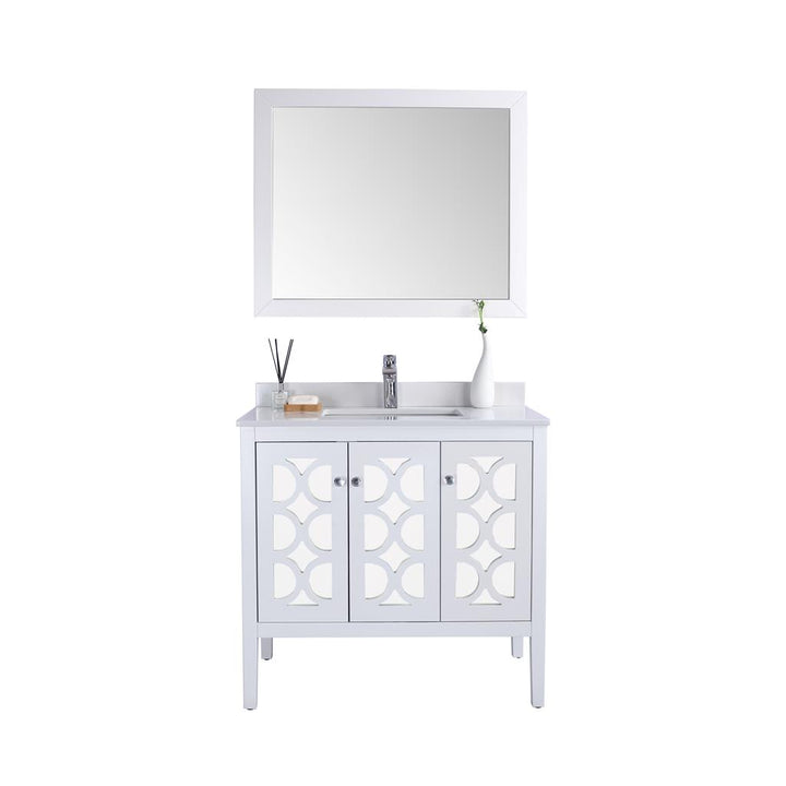 Laviva Mediterraneo 36" White Bathroom Vanity#top-options_white-quartz-top