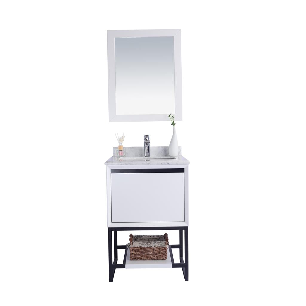 Laviva Alto 24" White Bathroom Vanity#top-options_white-carrara-marble-top