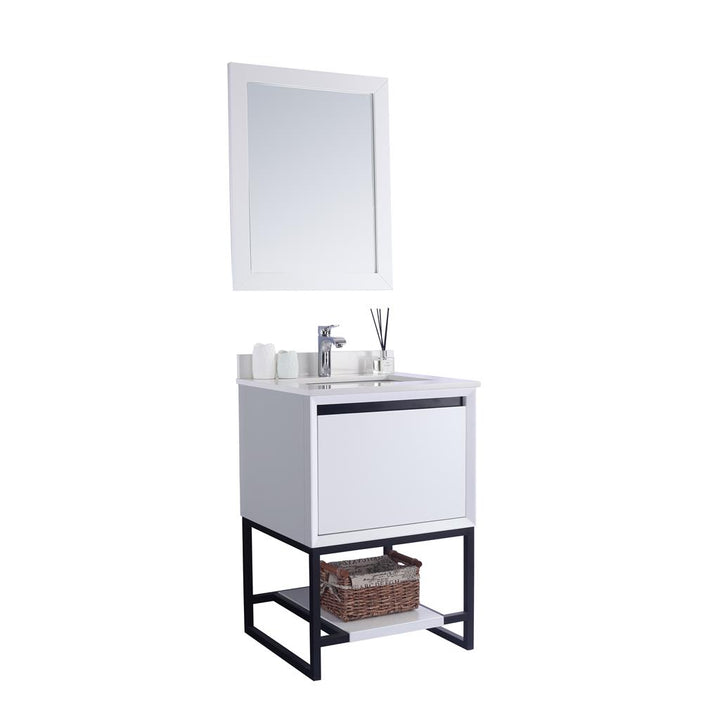 Laviva Alto 24" White Bathroom Vanity#top-options_white-quartz-top