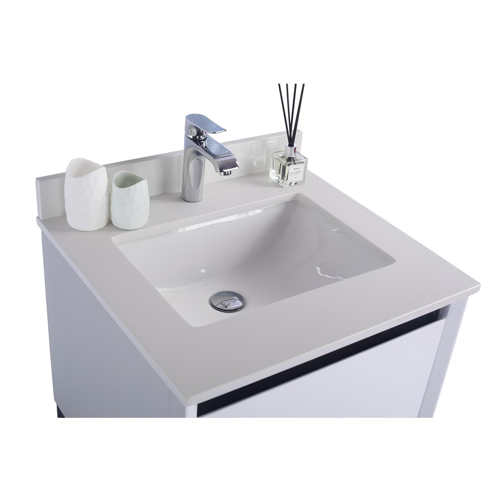 Laviva Alto 24" White Bathroom Vanity#top-options_white-quartz-top