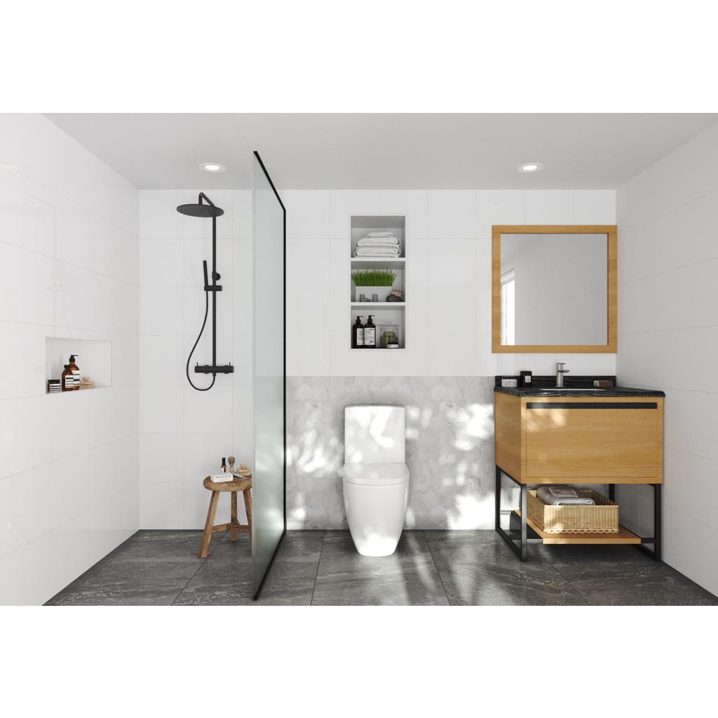 Laviva Alto 30" California White Oak Bathroom Vanity#top-options_black-wood-marble-top
