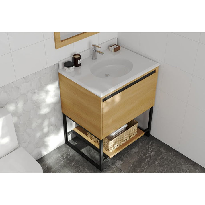 Laviva Alto 30" California White Oak Bathroom Vanity#top-options_pure-white-phoenix-stone-top