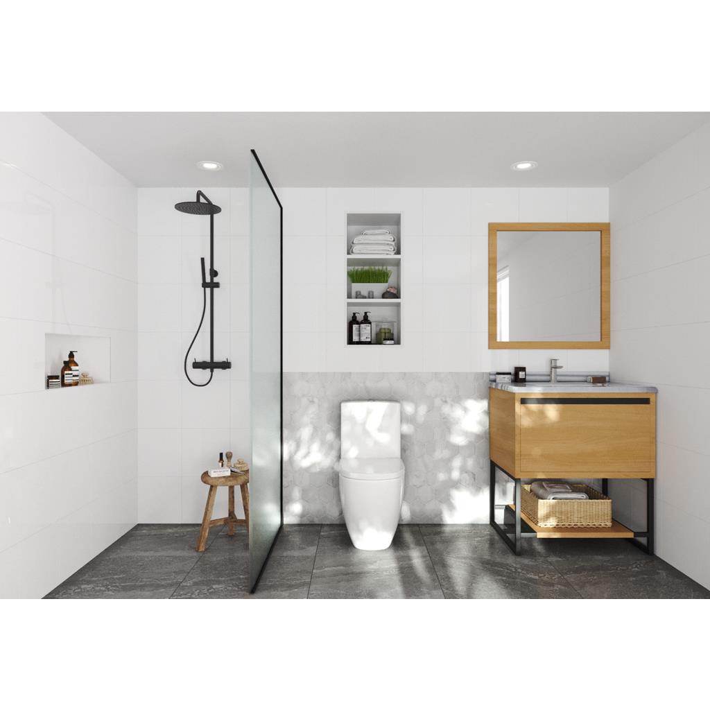 Laviva Alto 30" California White Oak Bathroom Vanity#top-options_white-stripes-marble-top