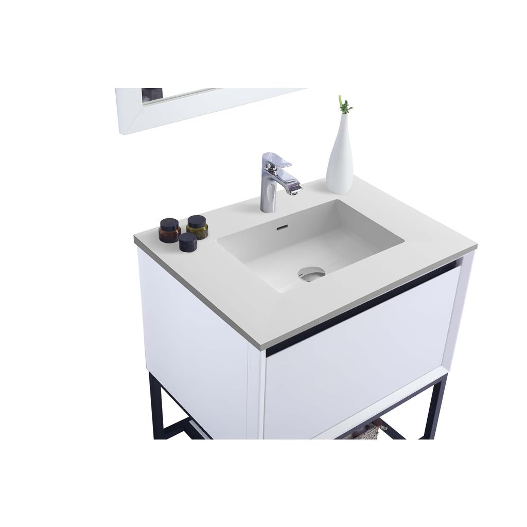Laviva Alto 30" White Bathroom Vanity#top-options_matte-white-viva-stone-solid-surface-top