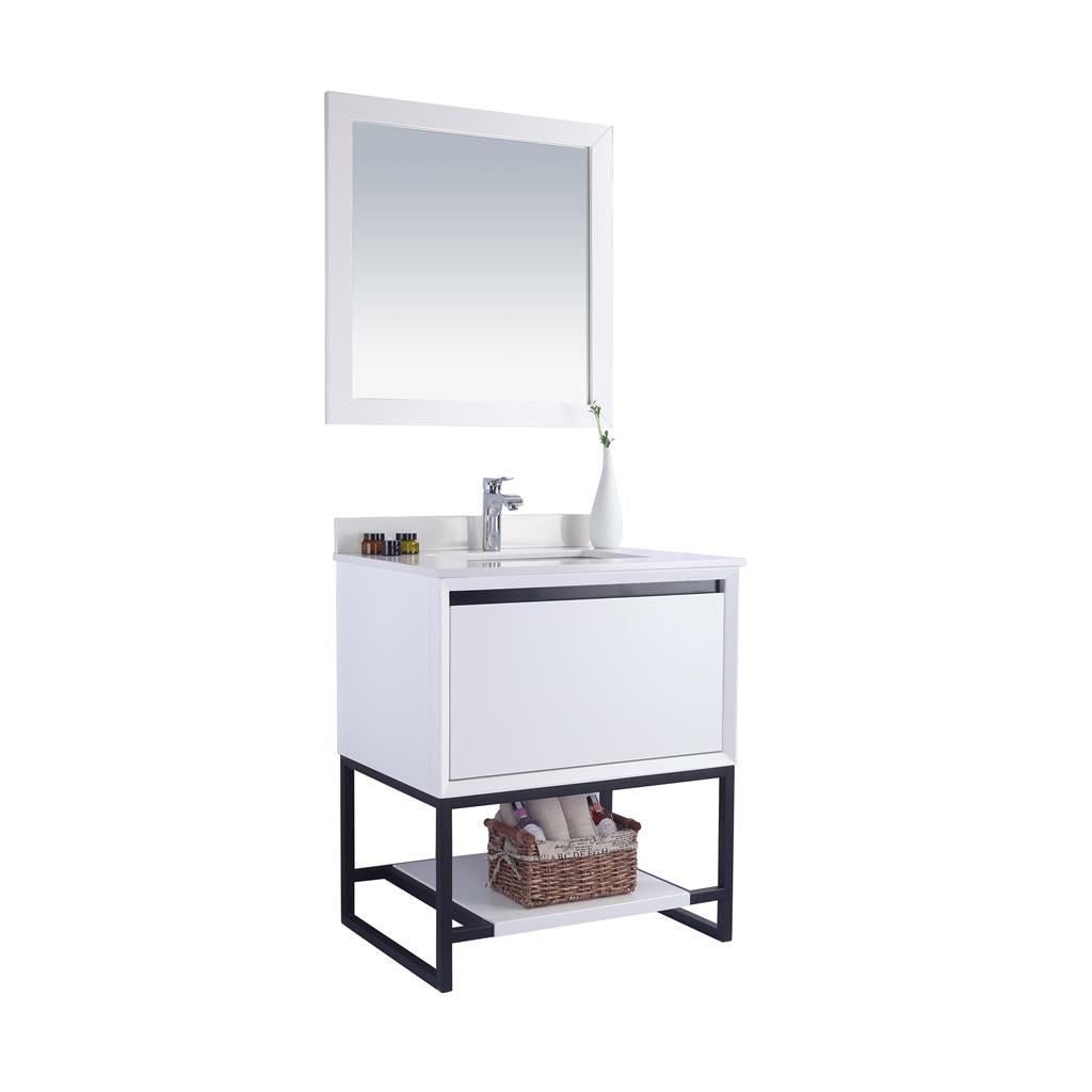 Laviva Alto 30" White Bathroom Vanity#top-options_white-quartz-top