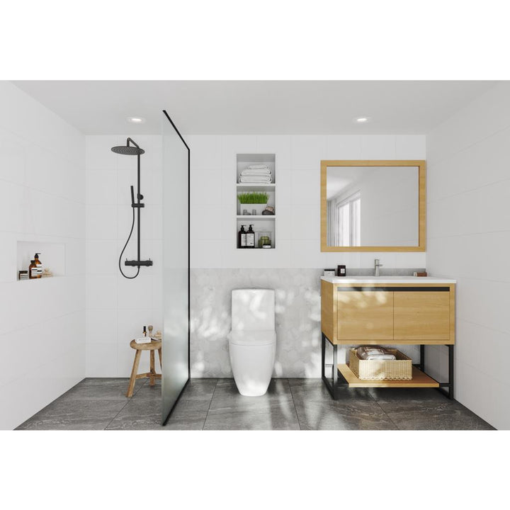 Laviva Alto 36" California White Oak Bathroom Vanity#top-options_matte-white-viva-stone-solid-surface-top