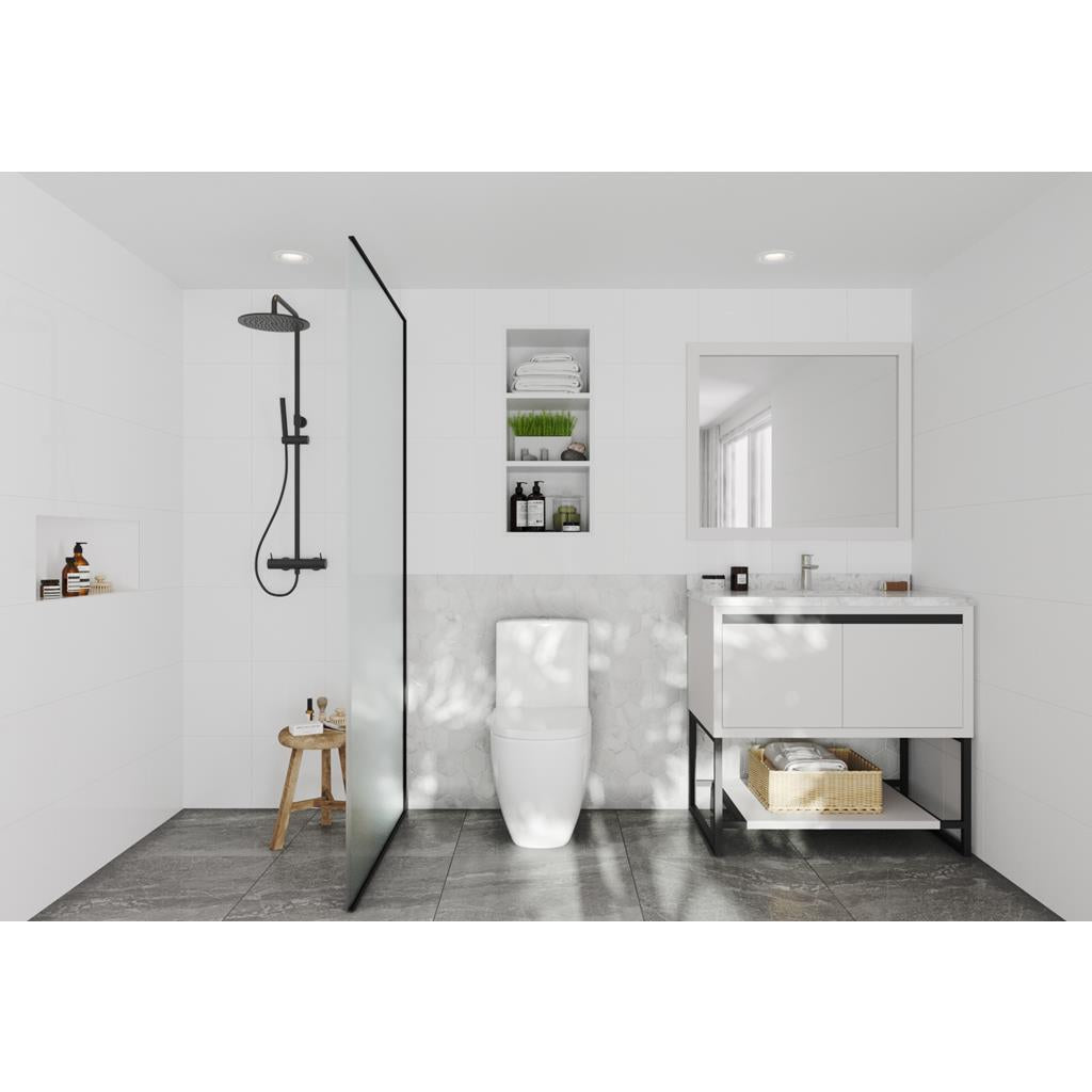 Laviva Alto 36" White Bathroom Vanity#top-options_white-carrara-marble-top