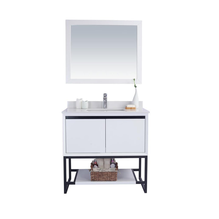Laviva Alto 36" White Bathroom Vanity#top-options_white-quartz-top