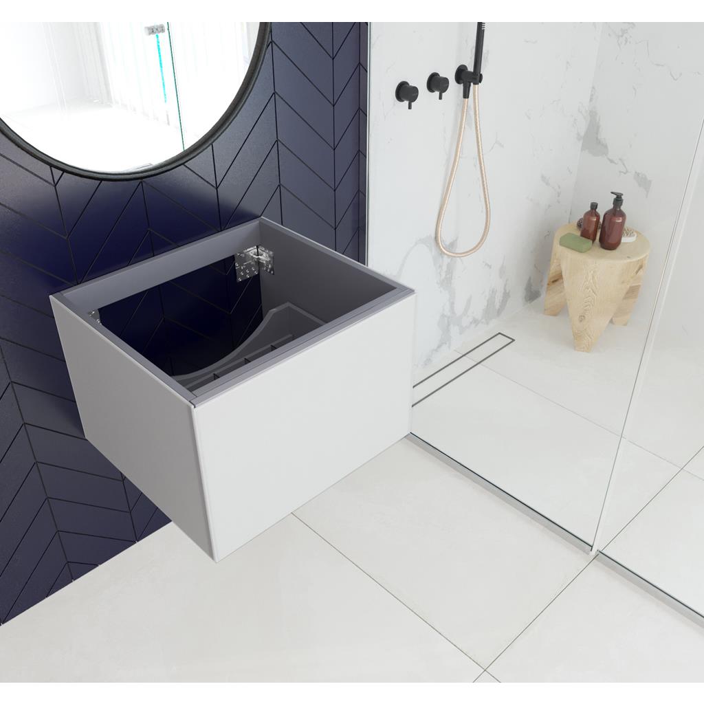 Laviva Vitri 24" Cloud White Bathroom Vanity Cabinet Only, No Top#top-options_cabinet-only-no-top