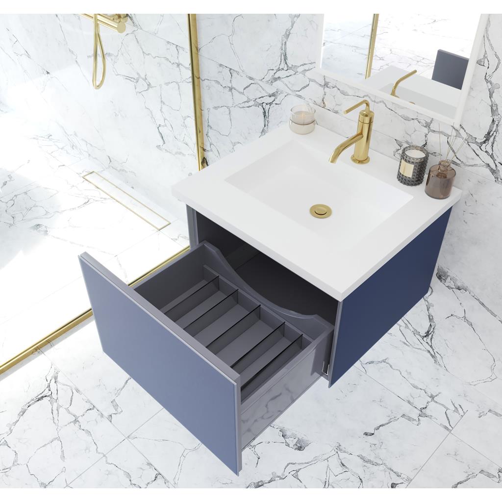 Laviva Vitri 24" Nautical Blue Bathroom Vanity#top-options_viva-stone-matte-white-solid-surface-top