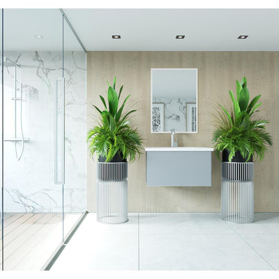 Laviva Vitri 30" Fossil Grey Bathroom Vanity VIVA Stone Matte White Solid Surface Top#top-options_viva-stone-matte-white-solid-surface-top