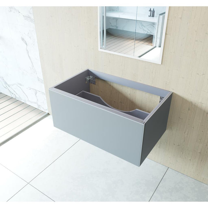 Laviva Vitri 36" Fossil Grey Bathroom Vanity Cabinet Only, No Top#top-options_cabinet-only-no-top