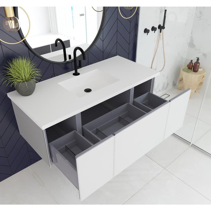 Laviva Vitri 48" Cloud White Bathroom Vanity Cabinet Only, No Top#top-options_cabinet-only-no-top