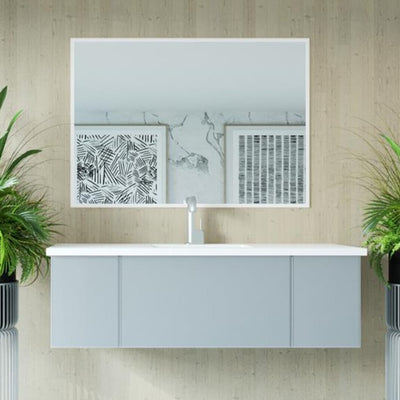 Laviva Vitri 54" Fossil Grey Bathroom Vanity VIVA Stone Matte White Solid Surface Top#top-options_viva-stone-matte-white-solid-surface-top
